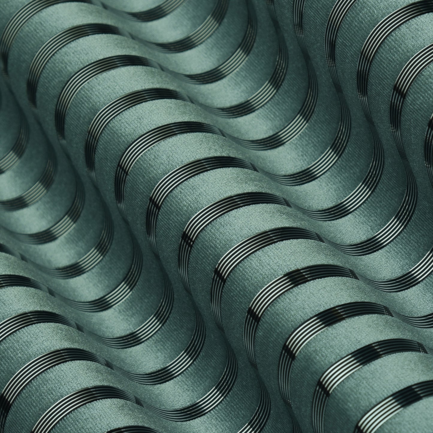 Velvet Foil Stripe Fabric