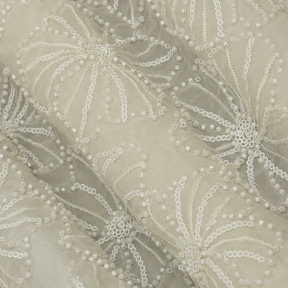 Dyeable Georgette Embroidery Fabric