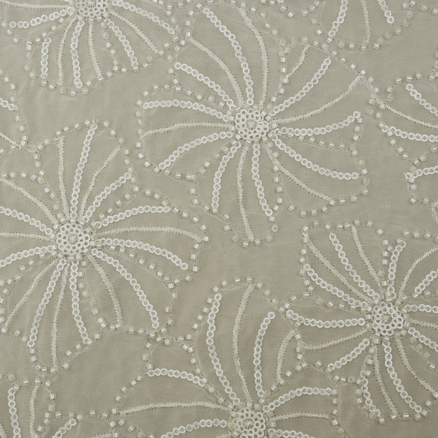 Dyeable Georgette Embroidery Fabric