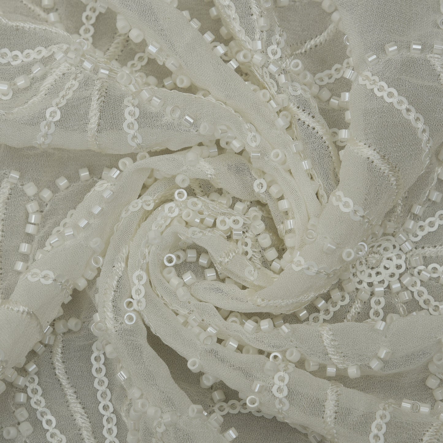 Dyeable Georgette Embroidery Fabric