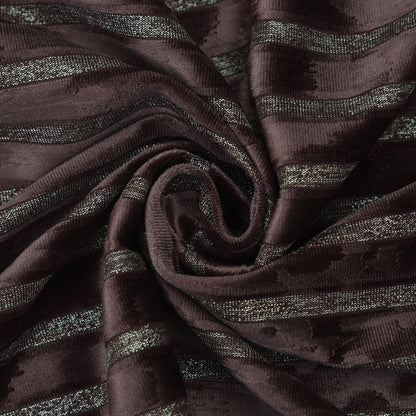 Velvet Glitter Stripe Fabric