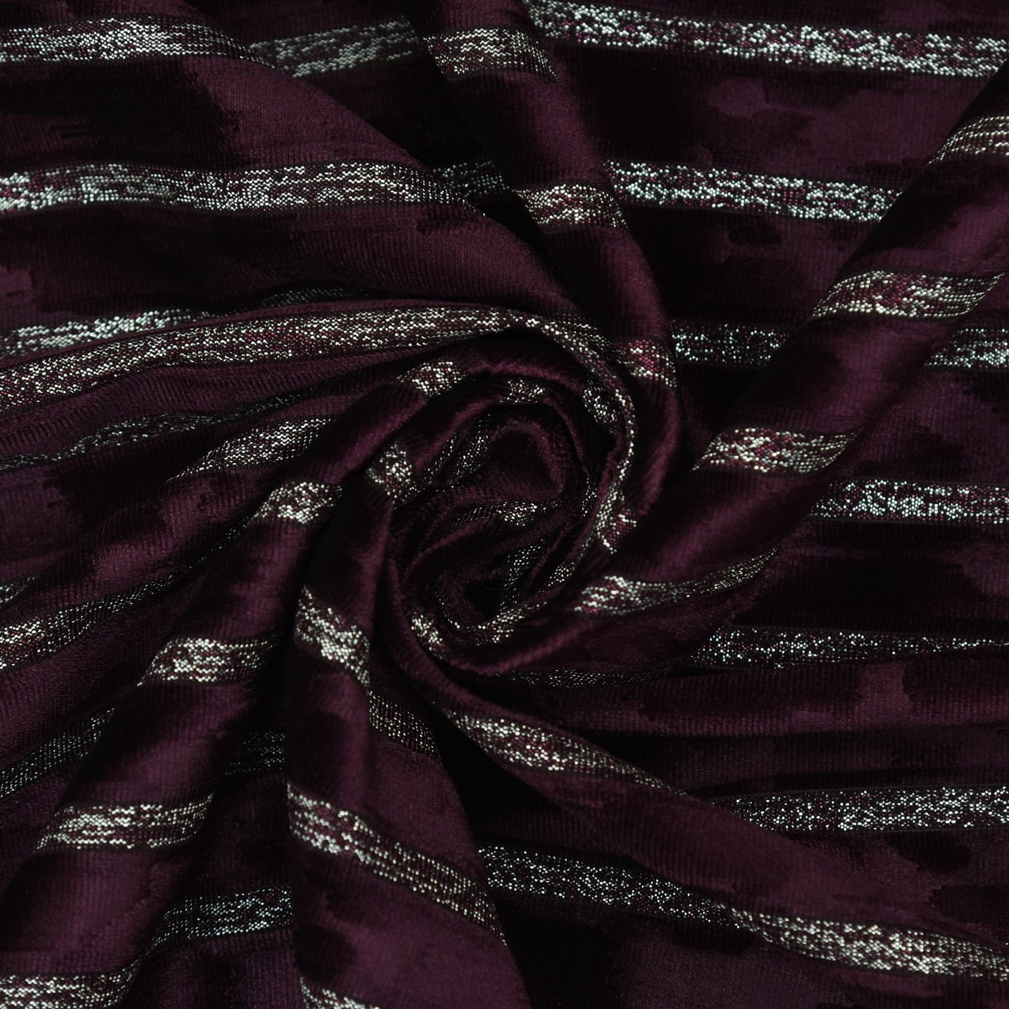 Velvet Glitter Stripe Fabric