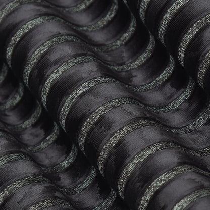 Velvet Glitter Stripe Fabric
