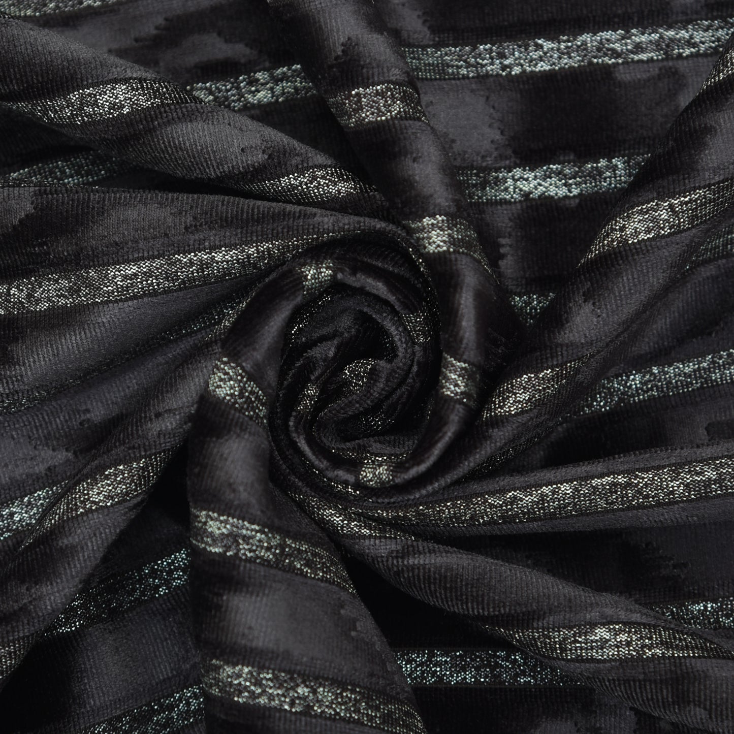 Velvet Glitter Stripe Fabric