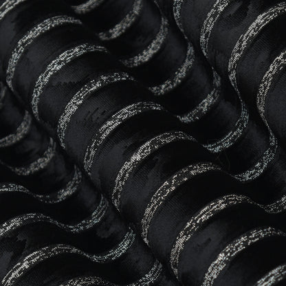 Velvet Glitter Stripe Fabric