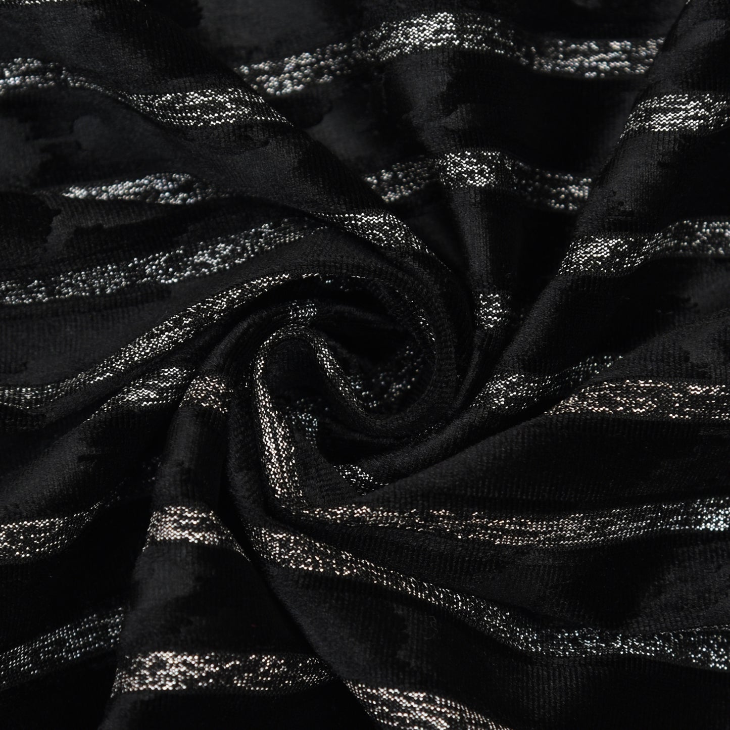 Velvet Glitter Stripe Fabric