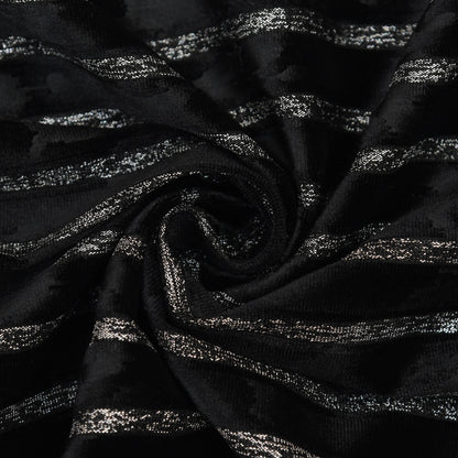 Velvet Glitter Stripe Fabric