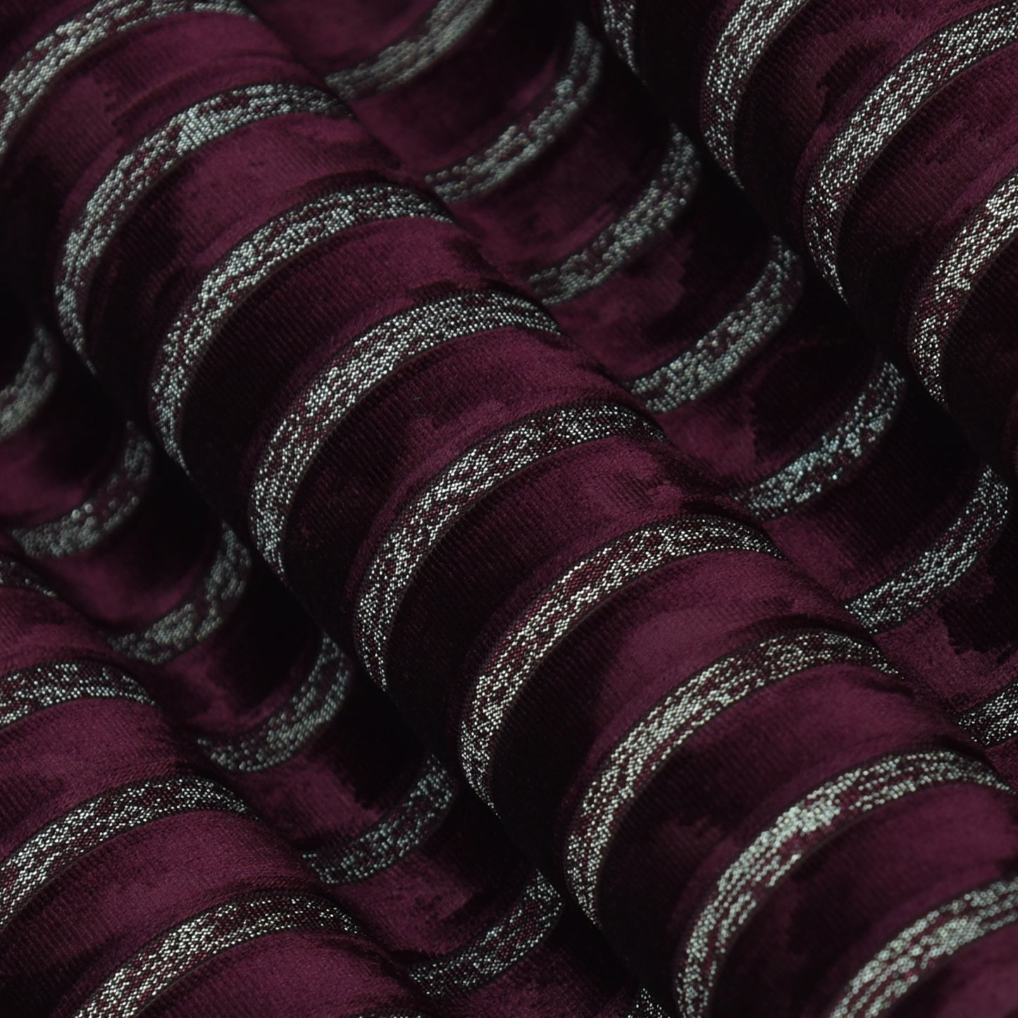 Velvet Glitter Stripe Fabric