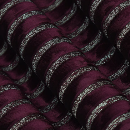 Velvet Glitter Stripe Fabric
