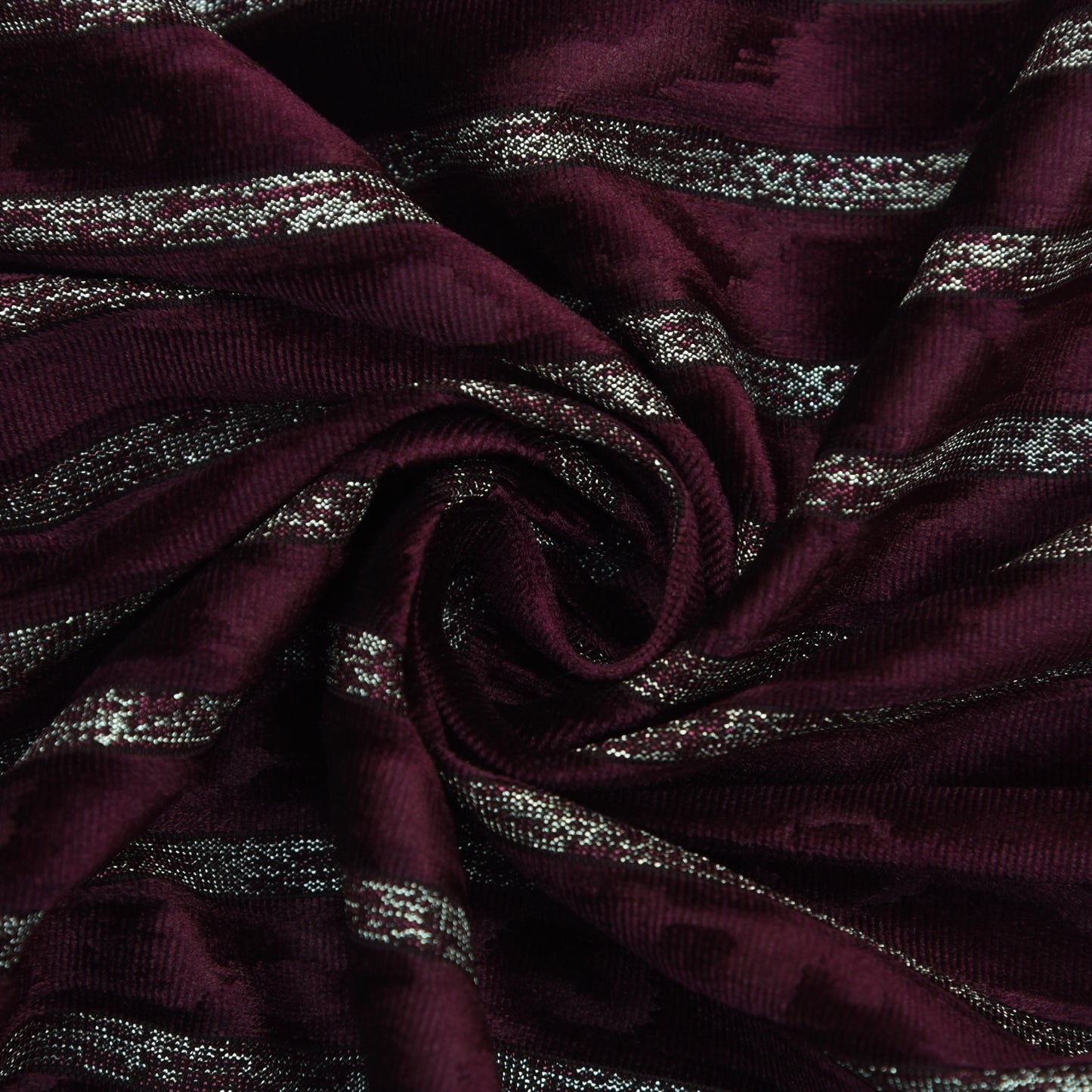 Velvet Glitter Stripe Fabric