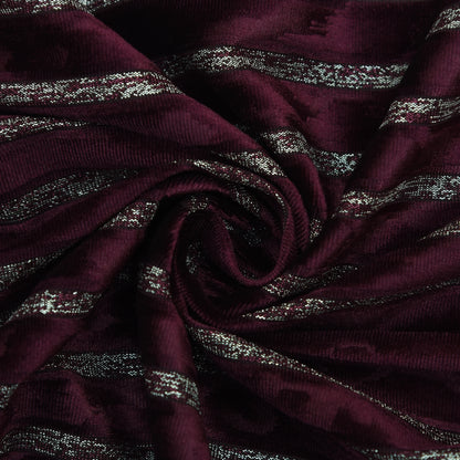 Velvet Glitter Stripe Fabric