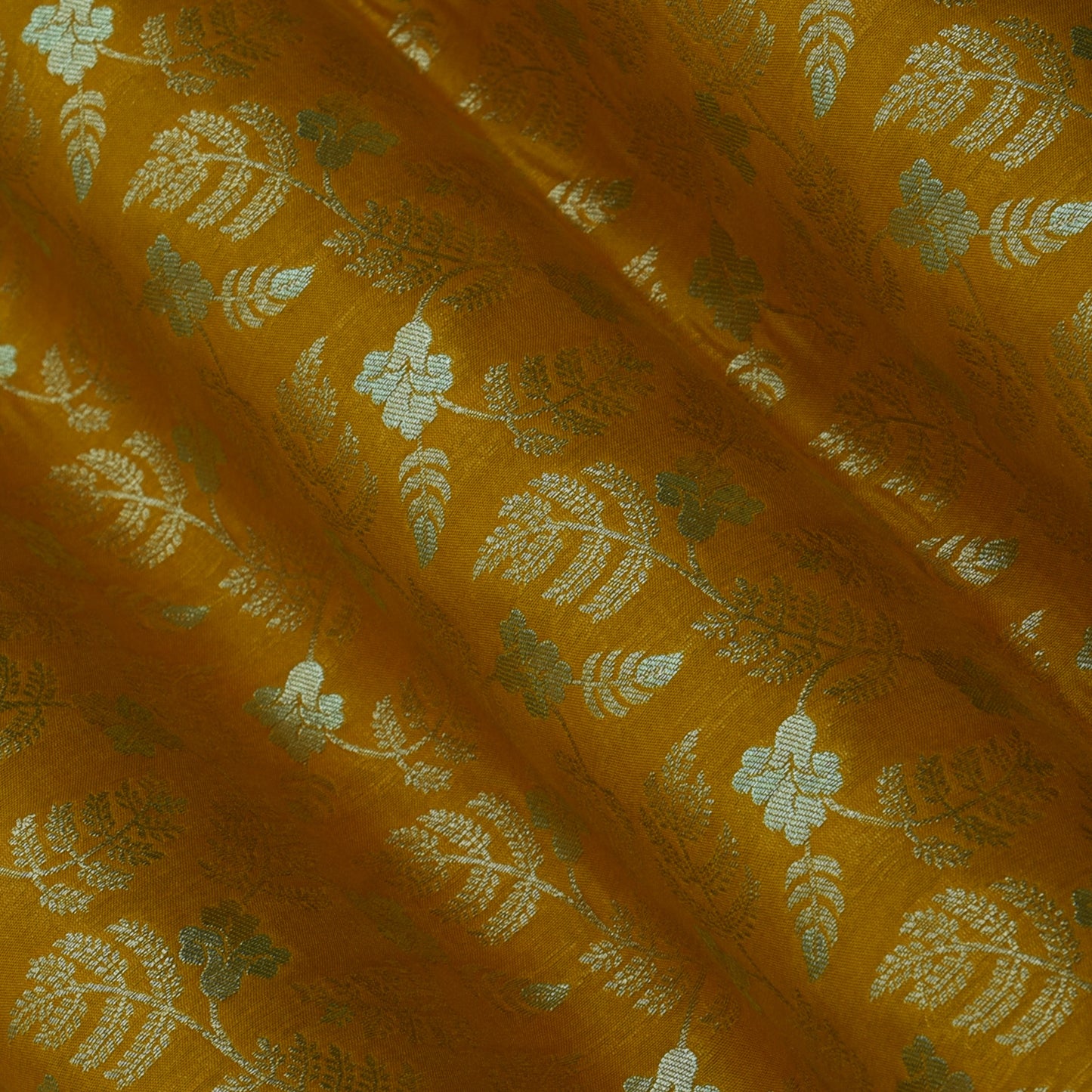 Mustard Color Kadwa Brocade Fabric