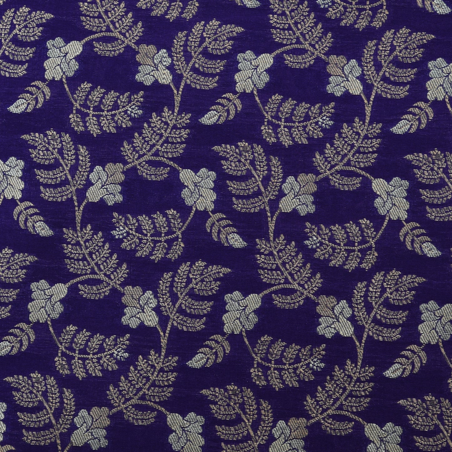 Purple Color Kadwa Brocade Fabric