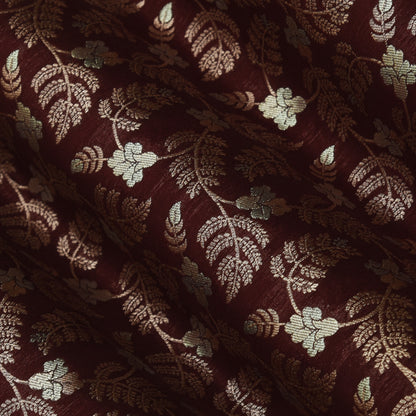 Brown Color Kadwa Brocade Fabric