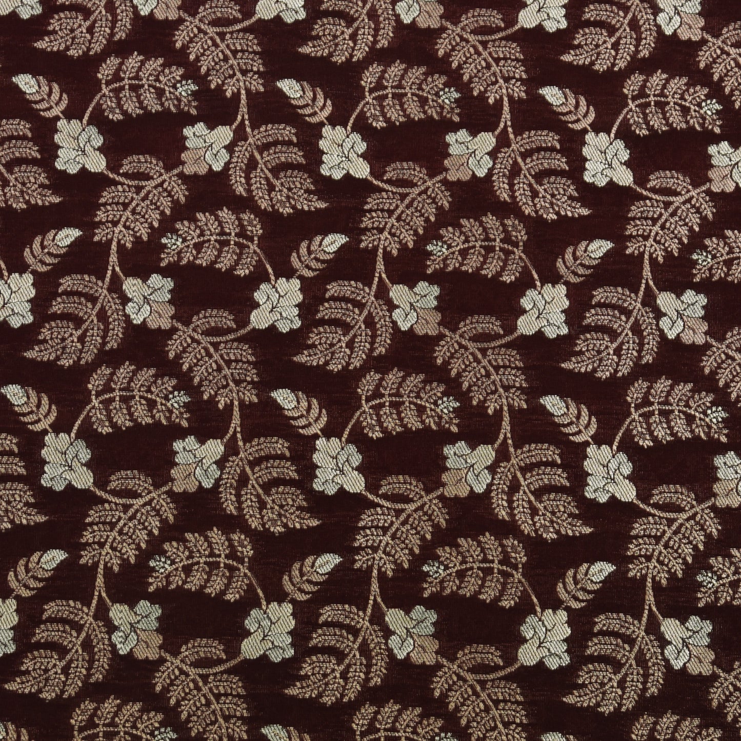 Brown Color Kadwa Brocade Fabric