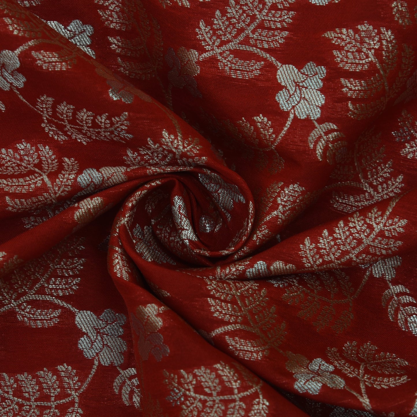 Red Color Kadwa Brocade Fabric