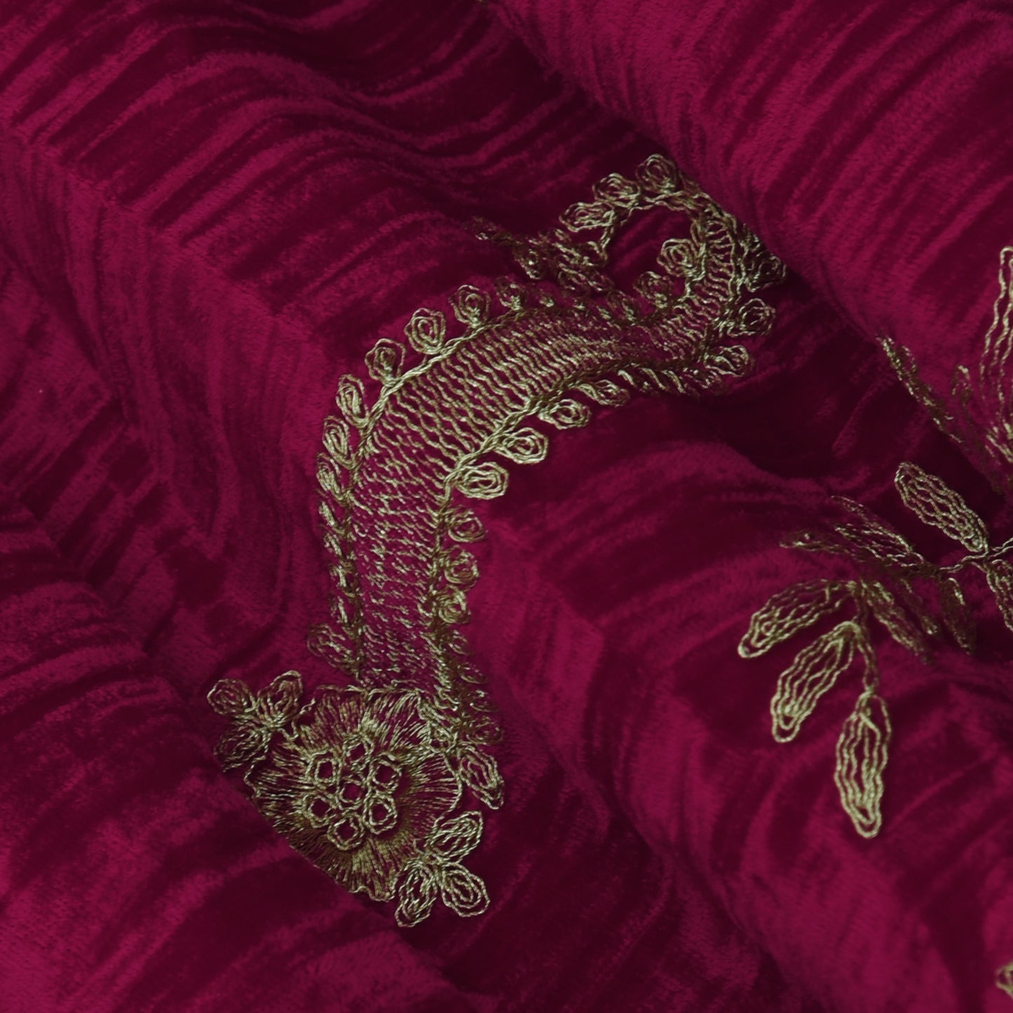 Crush Velvet Embroidery Fabric