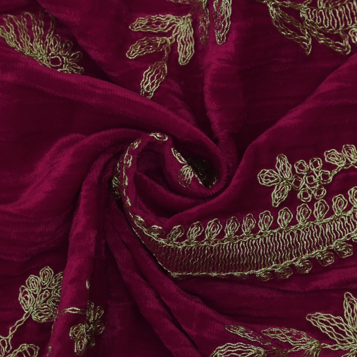 Crush Velvet Embroidery Fabric