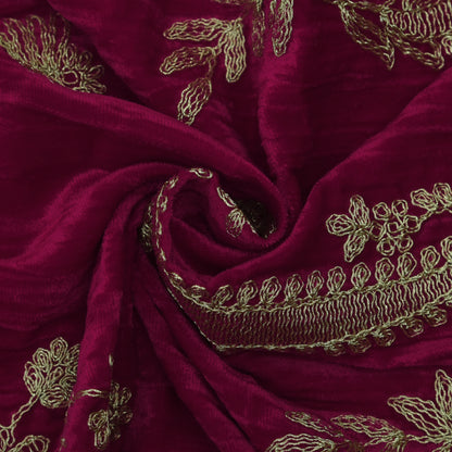 Crush Velvet Embroidery Fabric