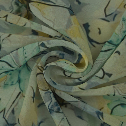 Multicolor Georgette Print Fabric