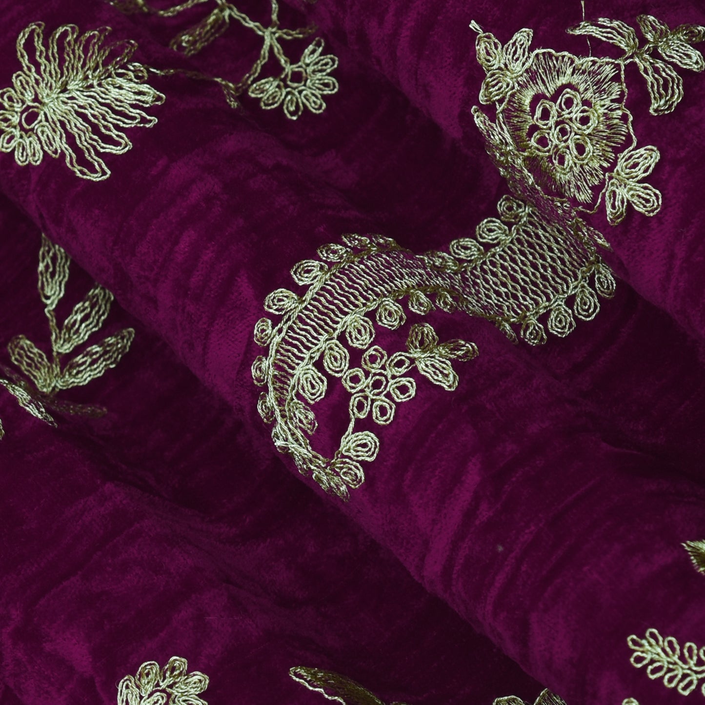 Crush Velvet Embroidery Fabric