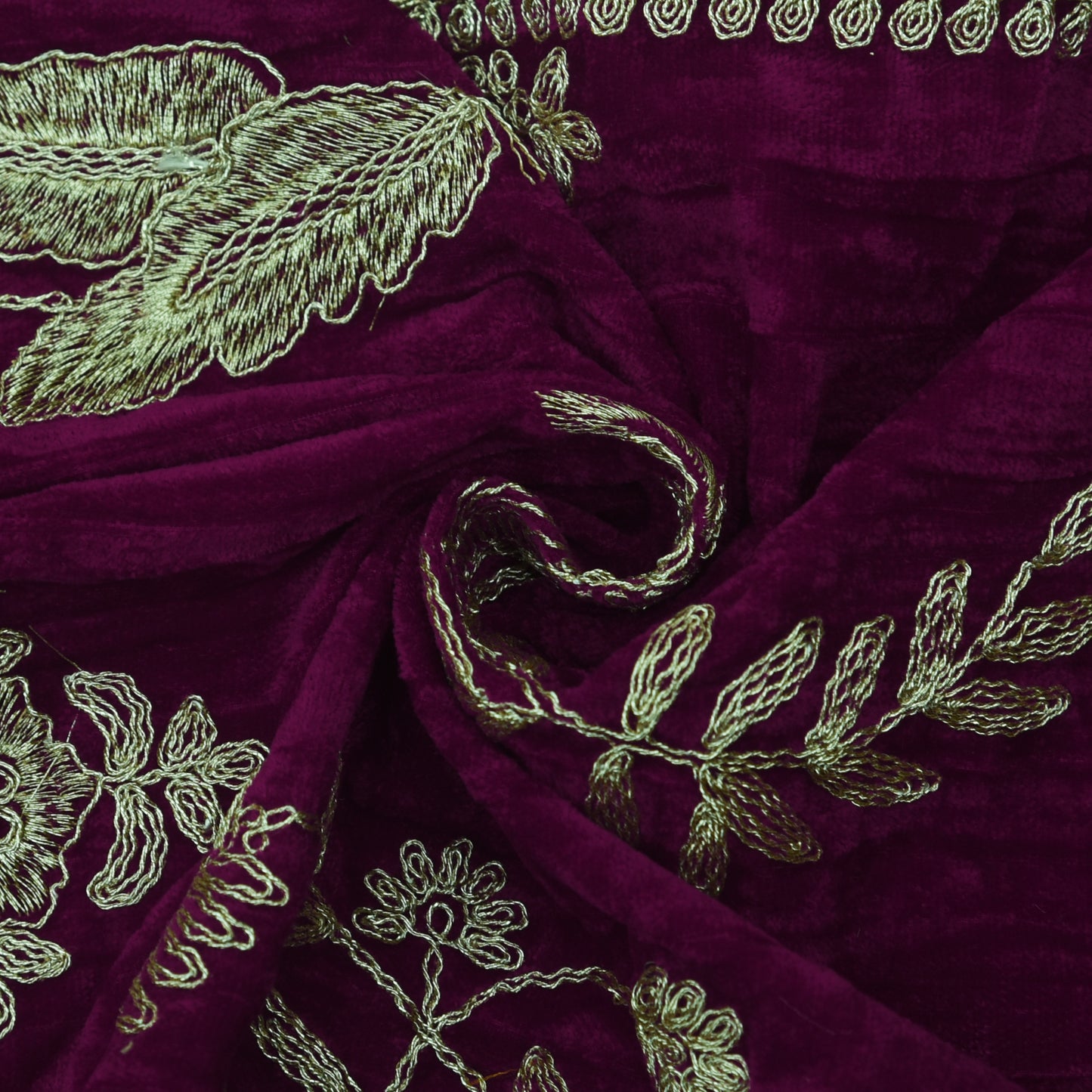 Crush Velvet Embroidery Fabric