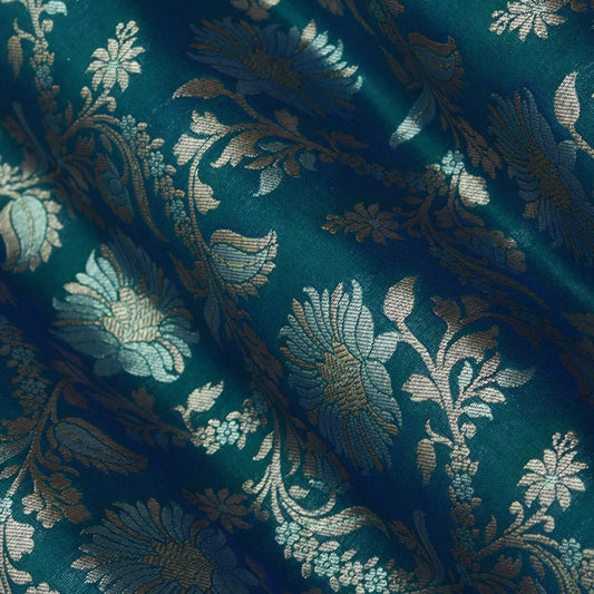 Firozi Color Kadwa Brocade Fabric