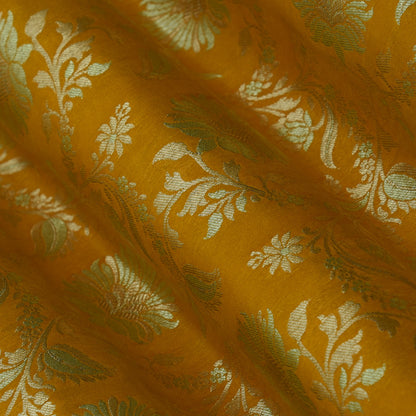 Mustard Color Kadwa Brocade Fabric