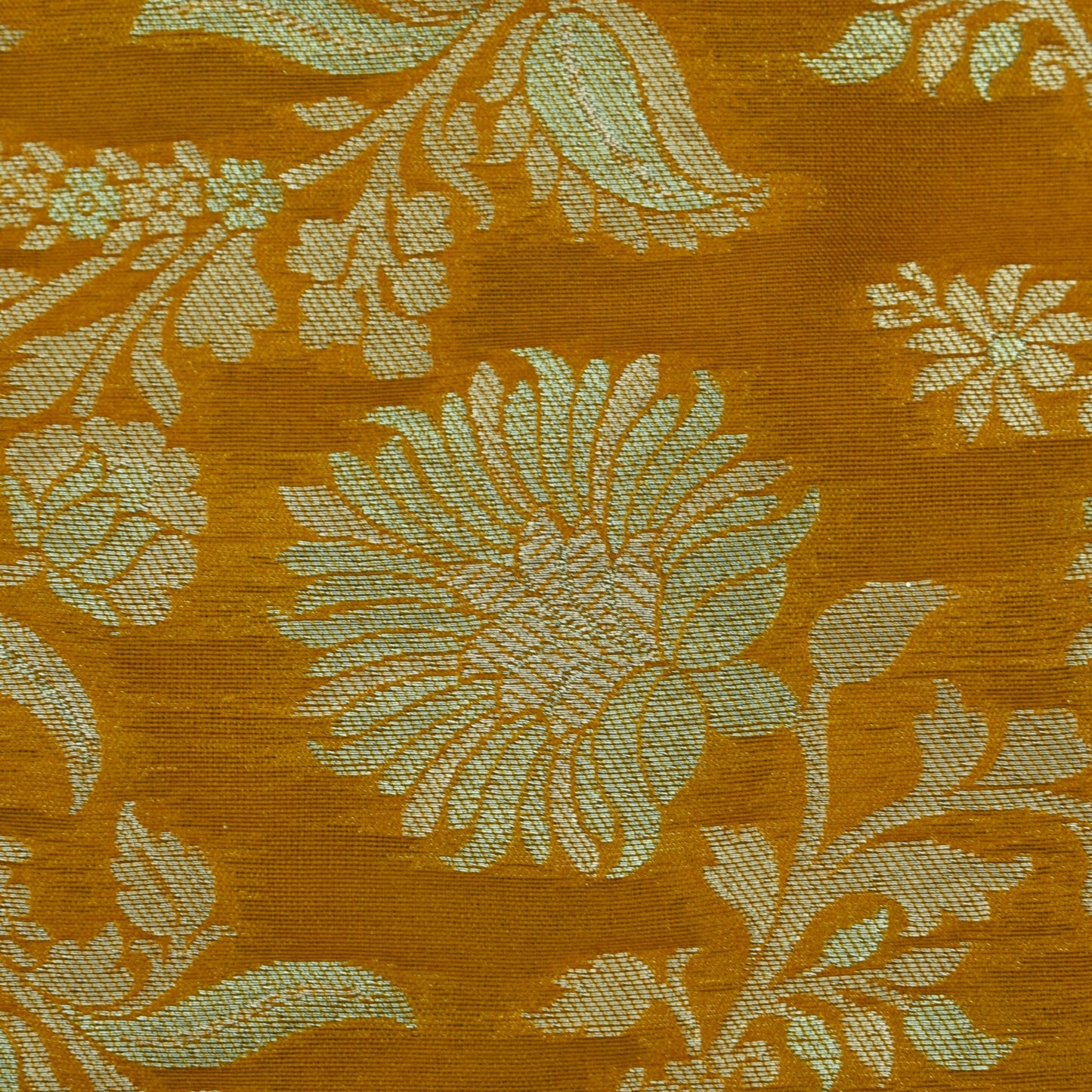 Mustard Color Kadwa Brocade Fabric