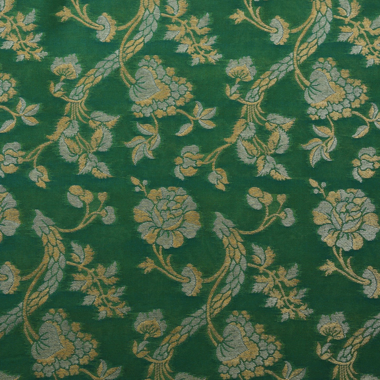 Green Color Kadwa Brocade Fabric