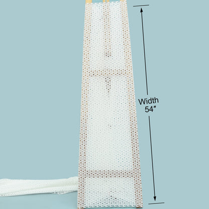 White Color Crossia Cut Work Fabric