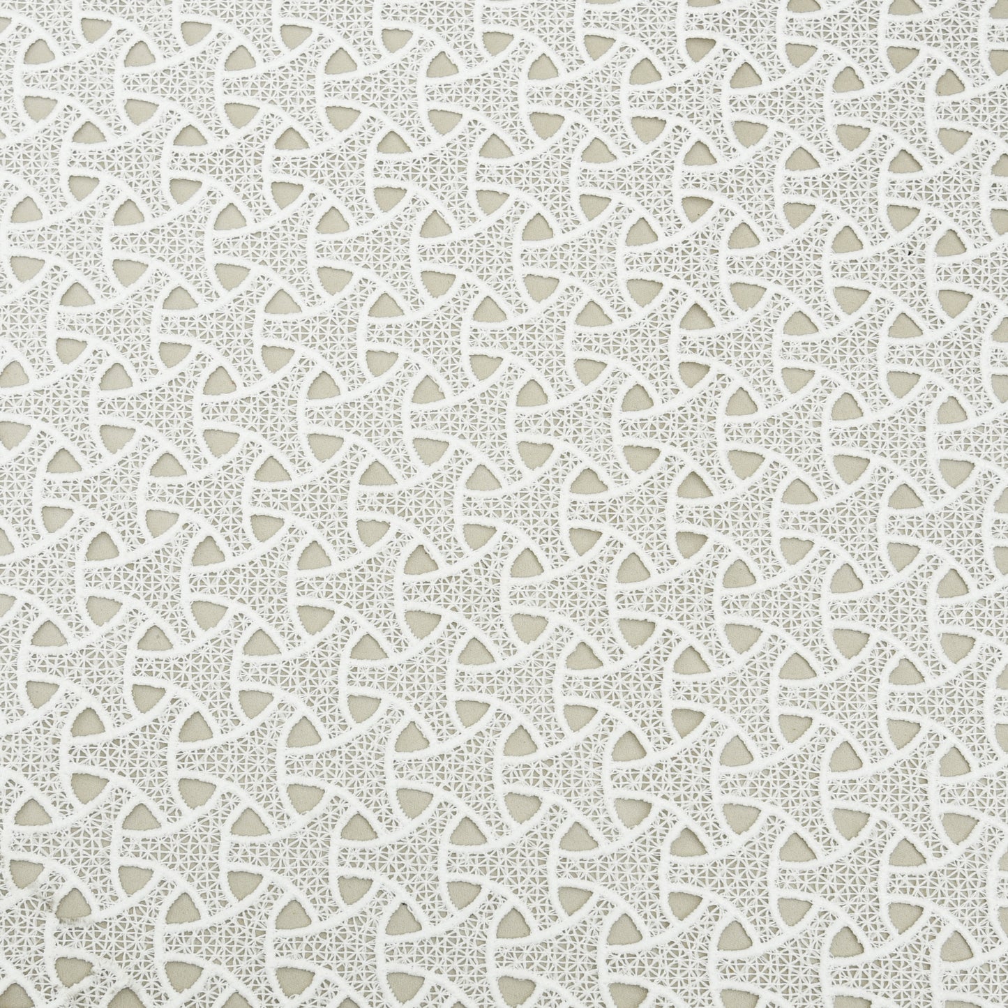White Color Crossia Cut Work Fabric