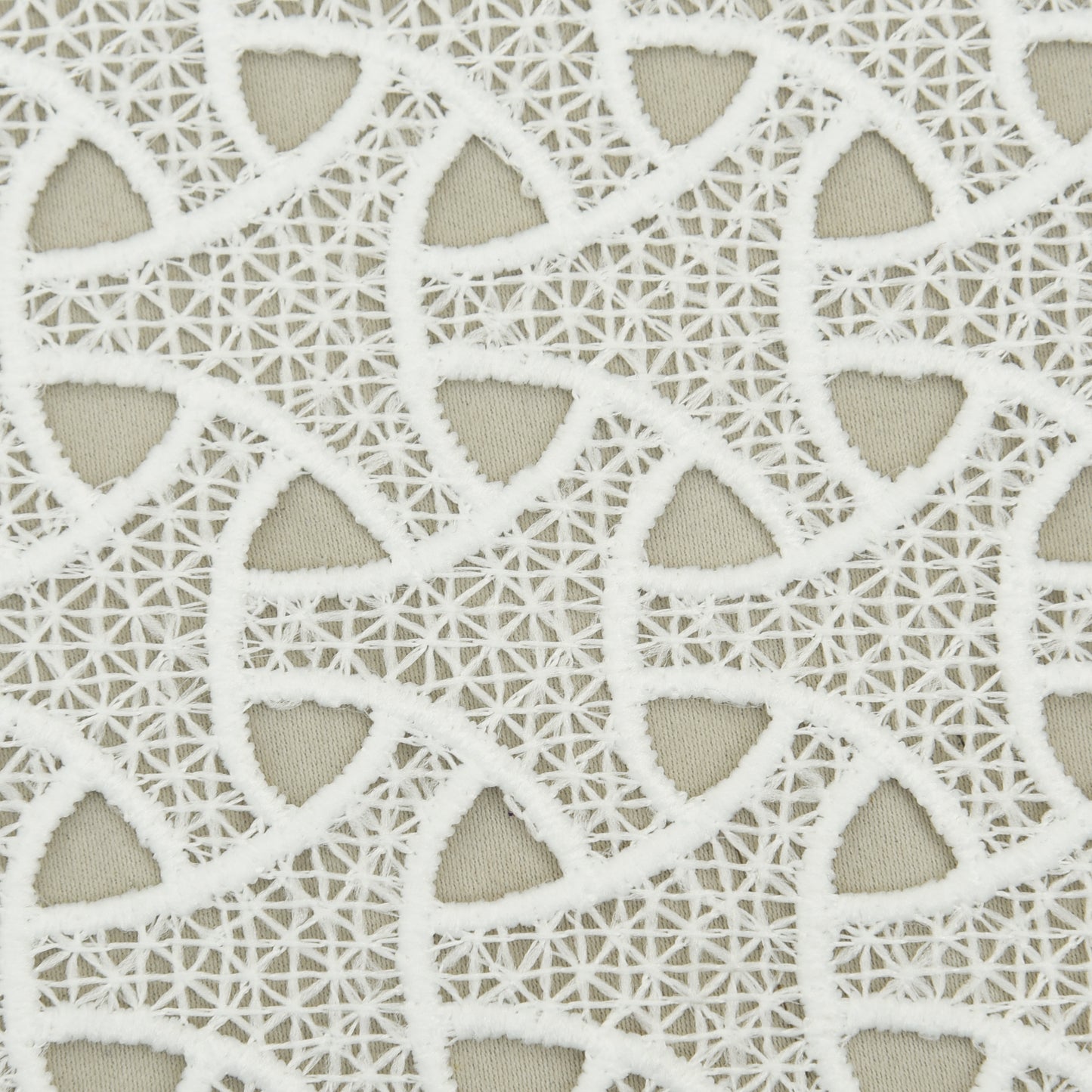 White Color Crossia Cut Work Fabric