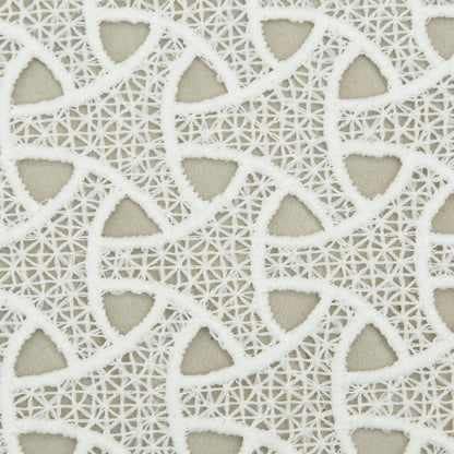 White Color Crossia Cut Work Fabric