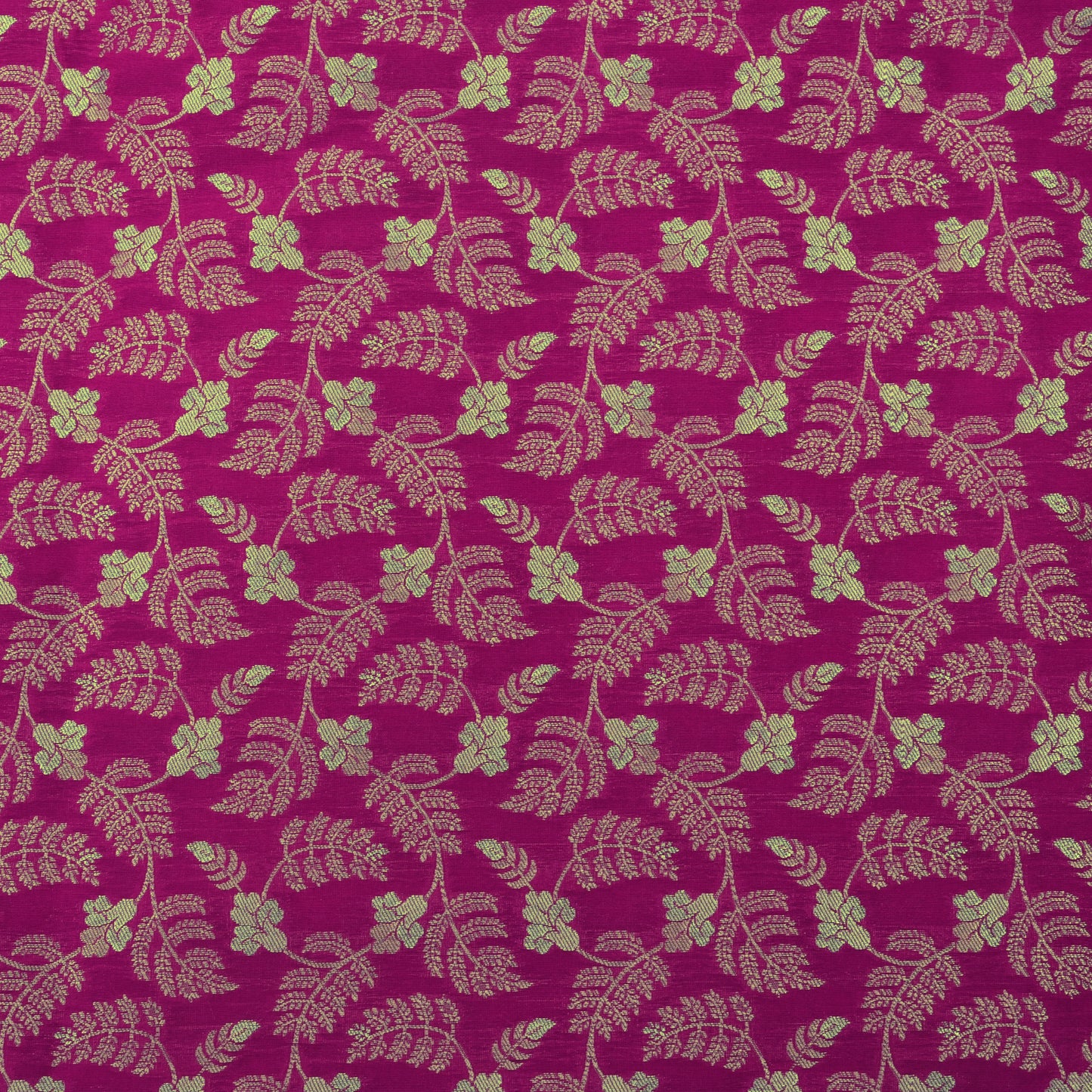 Fuchsia Pink Color Kadwa Brocade Fabric