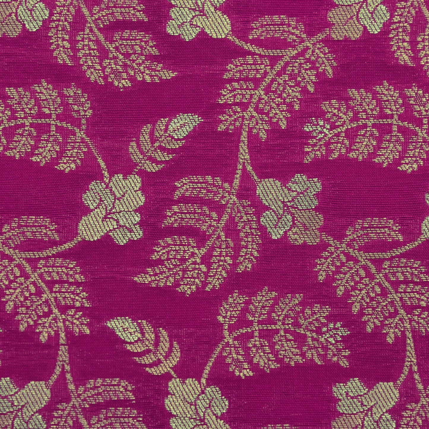 Fuchsia Pink Color Kadwa Brocade Fabric