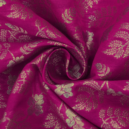 Fuchsia Pink Color Kadwa Brocade Fabric