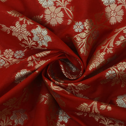 Red Color Kadwa Brocade Fabric