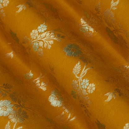 Mustard Color Kadwa Brocade Fabric