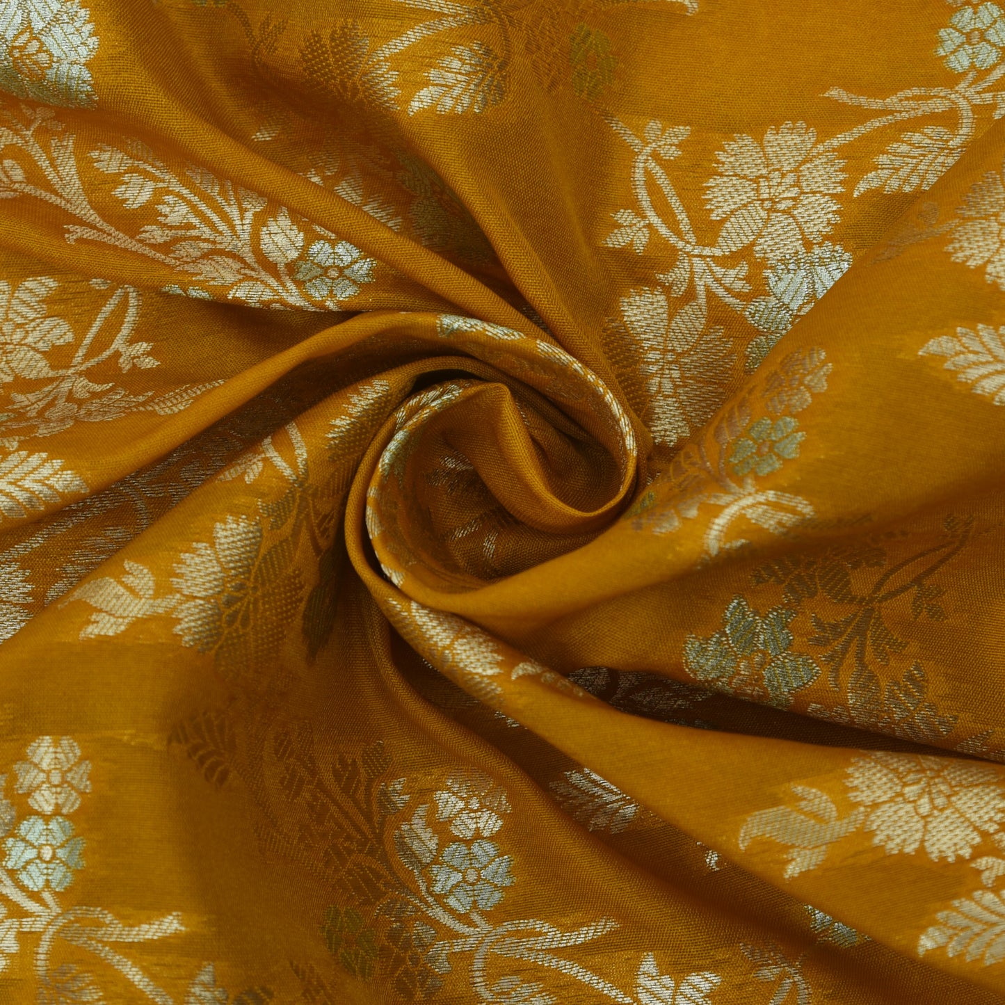 Mustard Color Kadwa Brocade Fabric