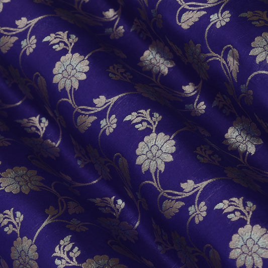 Purple Color Kadwa Brocade Fabric