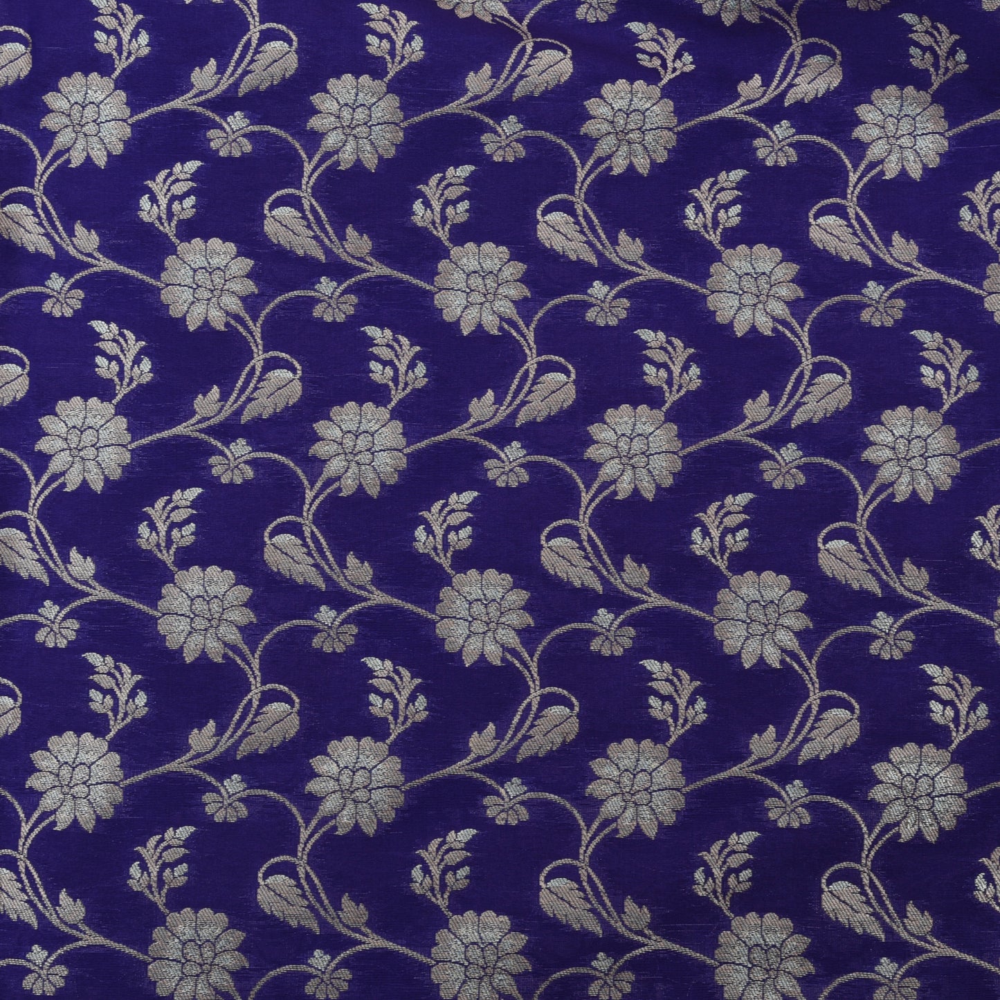 Indigo Blue Color Kadwa Brocade Fabric