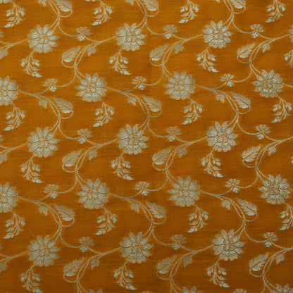 Mustard Color Kadwa Brocade Fabric