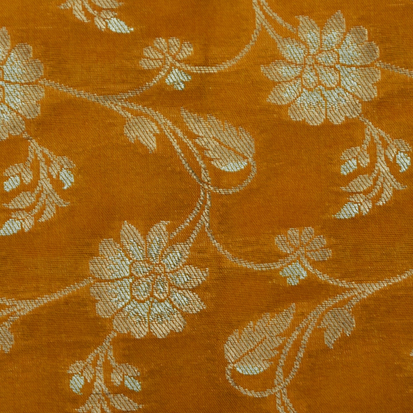 Mustard Color Kadwa Brocade Fabric