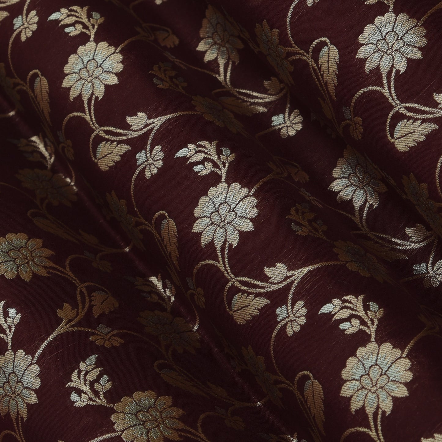 Brown Color Kadwa Brocade Fabric