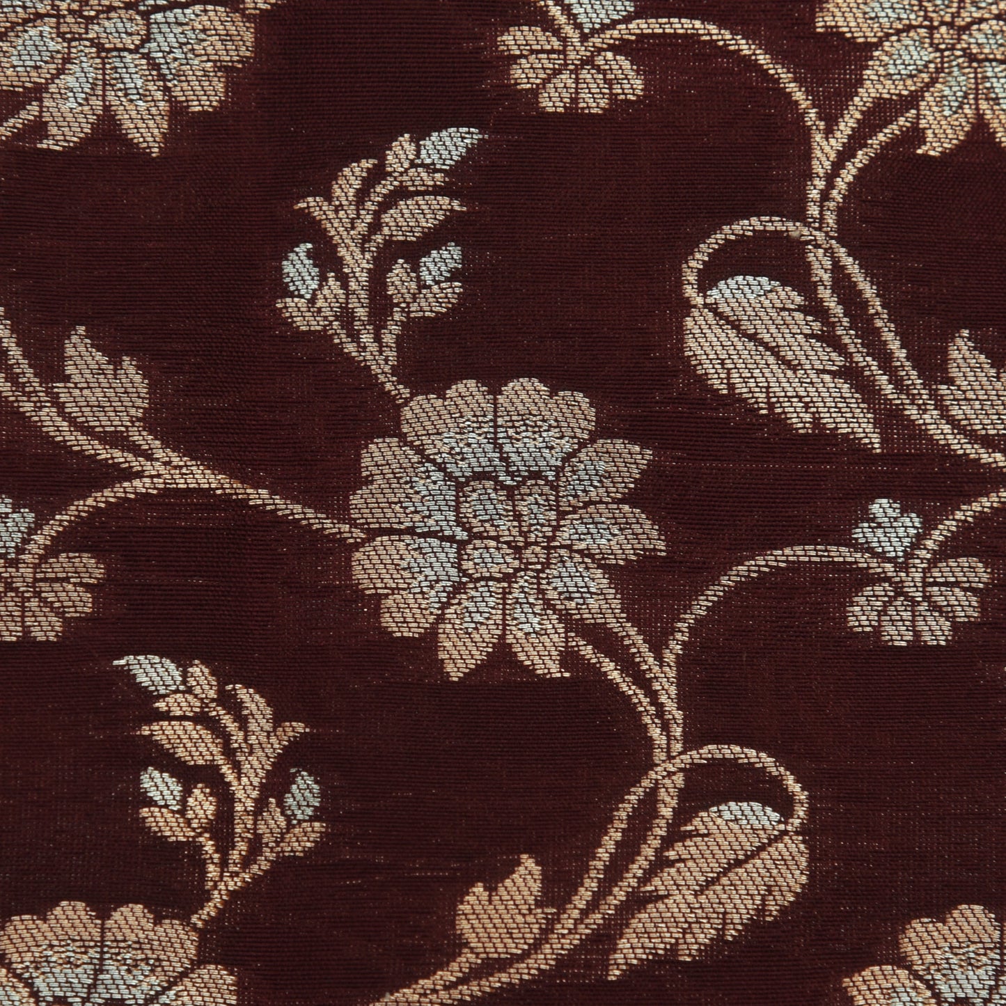 Brown Color Kadwa Brocade Fabric