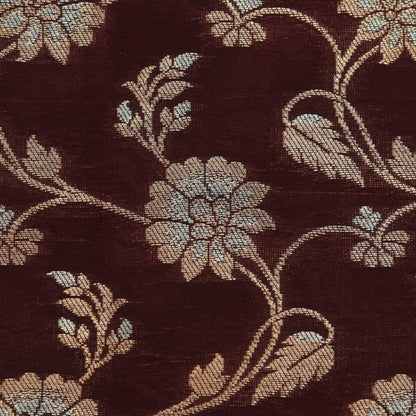 Brown Color Kadwa Brocade Fabric