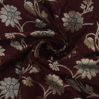 Brown Color Kadwa Brocade Fabric