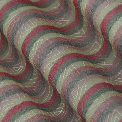 Multicolor Organza Embroidery Fabric