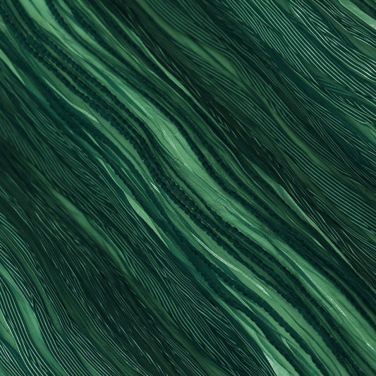 Green Color Crush Organza Embroidery Fabric